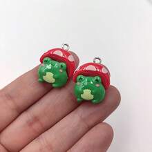 8/16 mặt dây chuyền nhựa hoạt hình dễ thương, mặt dây chuyền hình nấm, vịt, ếch đáng yêu, phụ kiện trang trí động vật phong cách châu Âu để làm đồ trang sức tự làm, đồ thủ công làm hoa tai - Kết hợp ngẫu nhiên - Nhiều màu - Xem 5