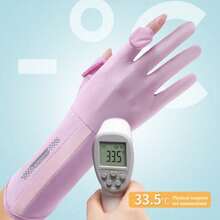 1 Pair Women Thin Sunscreen UV Protection Gloves, Silky Fingerless Gloves With Touchscreen Capability, Anti-Slip And Long Design For Cycling, Driving