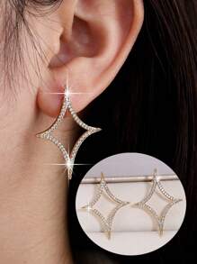 1 Pair Women Elegant Sophisticated Fashion Simple Versatile Earrings