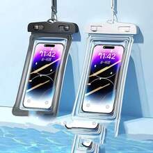 1个高品质防水手机袋，采用加厚塑料材质，夏季户外防水手机包，完美防水，适用于潜水、游泳、海滩、游轮、泳池派对等场合，轻便易携，兼容灵敏触摸屏，夏季防水产品 - 彩色 - 查看 9