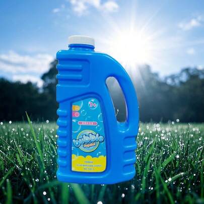 EduCiro 1000ml 浓缩泡泡液补充装，适用于泡泡枪和泡泡机，持久肥皂水，防漏瓶，透明蓝色液体，适合持续户外玩耍、夏季派对、生日庆祝和家庭娱乐活动