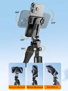 1800mm Photography Tripod, Handheld Gimbal Selfie Stick With Detachable Remote, 4/1 Screw Connector, Balanced Stable Shooting Triangular 360 Degree Panoramic Stabilizer