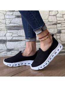 Women Sports Shoes - Black and White - View 3