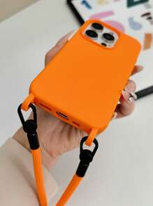 Keychain,Lanyard Gorgeous Good Quality Solid Color Phone Case Cover With Metal Bead Chains Compatible With Iphone 16 16e 15 14 13 12 11 Pro Max Plus 16e Waterproof Shockproof Anti-Fall Scratch Resistant