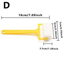 1 件套多功能边缘绘画刷套装，无需电池的手动绘画工具，塑料手持式透明切割油漆刷，带木柄，适用于装饰墙壁、天花板、窗框和狭窄表面 - 彩色 - 查看 14