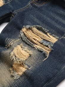 Jeans casual elastici con effetto vissuto, adatti per ragazzi e adolescenti, da indossare in tutte le stagioni