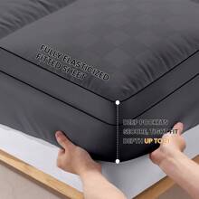 JustLet Cooling Mattress Topper, Extra Thick , Plush Quilted Pad With 8-21 Inch Deep Pockets, Overfilled With Breathable Polyester, Mattress Protector- Machine Washable