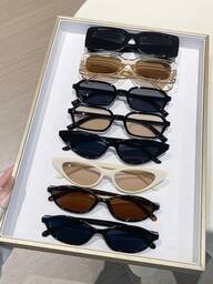 Set de 8 gafas de mujer con montura pequeña y casual, elegantes y versátiles para uso diario, playa, fiesta, como regalo