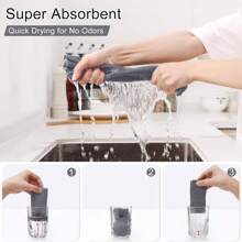 1 Roll Multipurpose Tear-Off Cleaning Cloth, Super Absorbent Microfiber Non-Lint Cleaning Wipes, Reusable And Washable For Home, Kitchen, Car, Window