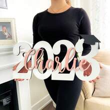 Personalized Graduation Name Tag, 2025 Graduation Gift, Customized Class Of 2025 Decoration, College Graduation Party Decor - Multicolor - View 2