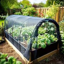 7.87x19.68ft Outdoor Garden Plant Cover With Clips And Ropes - Mosquito Net, Bird Barrier, Patio Mesh - Durable Breathable Polyester Insect Netting For Gazebo Canopy, Ideal For Camping, Decks, Patios, Orchard Vegetable Gardens - Hook-And-Loop Closure, Hydrophobic Fabric, Insect Repellent Netting|Easy Installation|Breathable Mesh - Multicolor - View 8