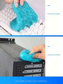 1 pieza Limpiador de gel pegajoso de gran capacidad y multiusos para limpiar el polvo y los espacios en los sistemas de ventilación, el interior, el teclado de automóviles, computadoras portátiles y cámaras