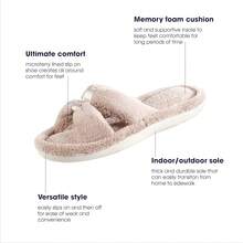 Isotoner Women's Signature X-Slide Slipper, Satin Trim With Memory Foam2025 - 灰褐色 - 查看 5