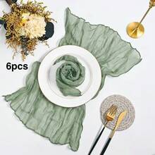 60条装波西米亚风纱布餐巾，柔软亚麻餐巾，适用于圣帕特里克节、复活节、婚礼、婴儿派对、日常使用 - 彩色 - 查看 44