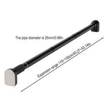 NetHong 1PC Adjustable Telescopic Shower Curtain Rod Bracket, Multi-Functional Telescopic Rod Bracket, Towel Rack Bracket, Suitable For Bathroom Curtain Rods, Balcony Clotheslines, Wardrobe Rods, Door/Curtain Rods, Bathroom Accessories, Bedroom Accessories, Home Storage Rods - Black - View 9