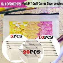 40/20/10/5pcs Set Blank Canvas Tote Bags, Digital Printing Craft DIY Handmade Gift Bag Multipurpose Set, Portable Cosmetic Bag/Toiletry Kit Travel Makeup Set, Express Love & Gratitude Gift Packtravel Essentials For Vacation Summer Holiday Back To School School Stuff Bag For School Travel Bag For Women Makeup Bag For Travel