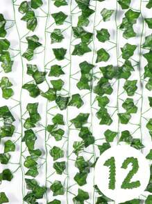 1/5/12pcs Beebel Ivy Garland 85Ft Strands Artificial Fake Ivy Leaves Greenery Leaves Hanging Vines Plant Leaves Garland Home Garden Poison Ivy Costume,Rose, Decorative Rose, Decorative Style, Garden Decor,Outdoor Plant,Gardening,Fake Flowers