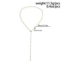 1 pièce Délicat Collier en forme de Y à fleurs de marguerites colorées, Jolie Chaîne de clavicule en métal 3D