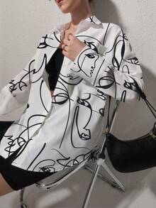 QIANZHIDU Elva 女士纯色宽松长袖商务面试通勤休闲简约衬衫，适合返校、毕业、办公、春、夏、秋季穿着，简约优雅，适合春、夏、秋季穿着。宽松衬衫，女士春、夏、秋季服装，优雅女装。情人节、新年装扮