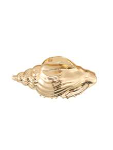 1 件简约时尚合金贝壳发夹夏季发夹爪夹发夹发夹发夹发夹发夹秋冬发饰女士度假装女士 - 金色 - 查看 3