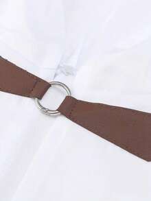 Men's Hooded Cloak Costume, Pirate Robe For Easter Holiday Party - White - View 5