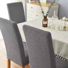 Elastic Cover For Dining Room Chair LICRA Jacquard Thick Cover For Dining Room Non-Slip Cover For Kitchen Chair