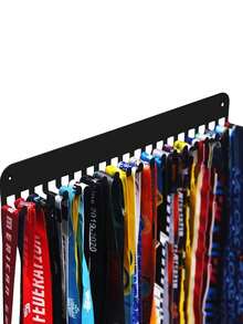 20pcs Wall-Mounted Trophy Display Rack, Medal Holder, Tie Rack, Metal Marathon Medal Hook Organizer For Sports, Running, Exercise Medals And Awards Display - Multicolor - View 2