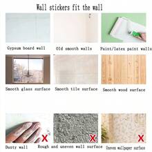 20张/50张自粘墙纸墙贴，适用于混凝土墙、裸墙、天花板、后挡板、客厅、卧室等，防水、防油，泡沫砖纹理，PE材质，可修剪粘贴