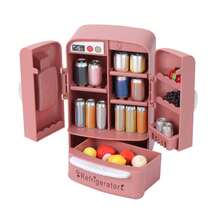 1pc Dollhouse Furniture Miniature Refrigerator: Single Door Fridge Model With Upper And Lower Compartments, 1/12 Scale Realistic Kitchen Appliance Toy Model For Living Room, Dining Room, Bedroom Decor - Multicolor - View 10