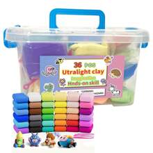 [Boxed Set] Air-Dry Clay - 36 Colors Modeling Clay Set (Includes Carving Tools), Soft Texture, Ultra-Lightweight, Easy To Use, Great For Sculpting, Handcraft, DIY Projects, Also Suitable As Halloween And Christmas Gifts, Ideal For Arts, Crafts, Gifts, Children's Birthday Presents.