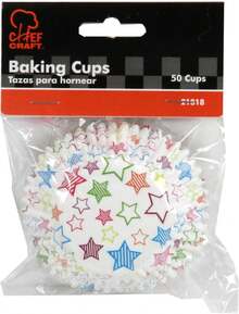 Paper Patterned Cupcake Liners, 50 Count, Blue/Pink/Green/Orange - Heart - View 2