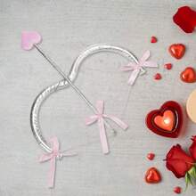 Conjunto de arco y flecha de Cupido, accesorios para disfraz de Halloween, cosplay, accesorios de fotos para mujer - Plateado - Ver 5