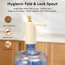 Perfect Back To School Gifts Just Tap The Bear For Instant Water Cordless Water Dispenser Pump – 2000mAh Powers 10*5-Gallon Jugs, Pat The Bear For Pure Water Anywhere (Home, Camping, Emergencies) – High Quanlity Silicone & 2-Year Warranty;