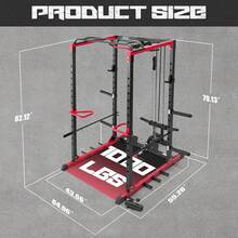 2025's Hottest New Introductions:RitFit  Squat Rack For Home Gym, PPC02C Multi-Function 1000 LBS Capacity Power Cage  LAT Pulldown, Pulley System, Dip Bar, Landmine & More Power Rack Attachments, PackageRedRed Package 1.5K ( BP 340LBS) - Bildfarbe - View 2