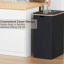 Fold 140L Deposit Bottles Collection Container 2 Compartments With Two Carry Bag - Black - View 4