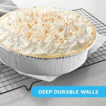 MontoPack 9" Round Aluminum Foil Pans With Clear Lids |   Disposable Containers With Straight Walls For Storing, Baking, Meal Prep & Reheating |   Freezer & Oven Safe,  |   40 Pack Of Tins - 7" Round 40 Pack - View 8