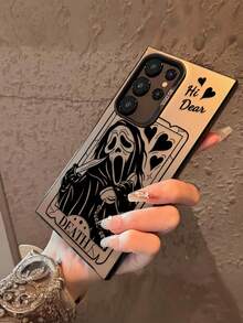 有趣的图案，被称为极简主义风格，Galaxy S24 Ultra手机壳，兼容 16e手机壳，深色风格，不同风格，防摔手机壳，酷炫。独特时尚的Oppo手机壳，兼容Infinix Smart 8和Vivo Galaxy，防水防震防摔防刮。