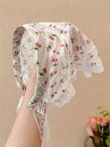 1 件儿童时尚简约格子头带，百搭野餐乡村风格可爱甜美发饰 - 彩色 - 查看 3