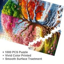 (Each Piece Is 1CM In Size)A Micro Size Seven-Color Jigsaw Puzzle Priced At 1,000 Pieces, Each One Centimeter In Size, Is Themed Around The Four Seasons Of Spring, Summer, Autumn And Winter. With Exquisite Designs, It Features Blooming Cherry Blossoms, Summer Beaches, Colorful Autumn Leaves And Snowy Winter Scenes