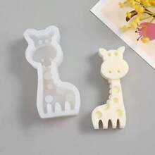 1 pezzo Stampo in silicone morbido per fai-da-te di candele, sapone a forma di giraffa