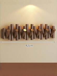 1 Pc Cylindrical Piano Key-Shaped Solid Wood Coat And Hat Rack, Wooden Decorative Hook Wall-Mounted Hook, Wall And Door Rear Hook Foldable Door Rear Hook, Bedroom Nail-Free Storage Rack Coat And Hat Hook, For Storing Keys, Hats, Clothes, Chains And Accessories, Suitable For Decorating The Entrance And Foyer, Behind The Door, Bedroom And Living Room Walls