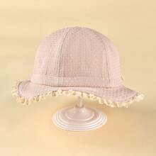 TUTUYA 0-24 Months Baby Bucket Hat, Soft Brim Sun Protection Hat, New Style Children's Bowknot Floral Trim Hat, Suitable For Daily/Outdoor/Play, Head Circumference 44-48CM - 1PC - View 7