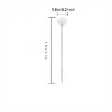 100 Stücke/Packung Corsage-Stecknadeln in Diamantenform, Kleidungsnadeln zum Befestigen von Blumensträußen zum Selbermachen, Geschenk für Feiertage - Verschiedenfarbig - Übersicht 3