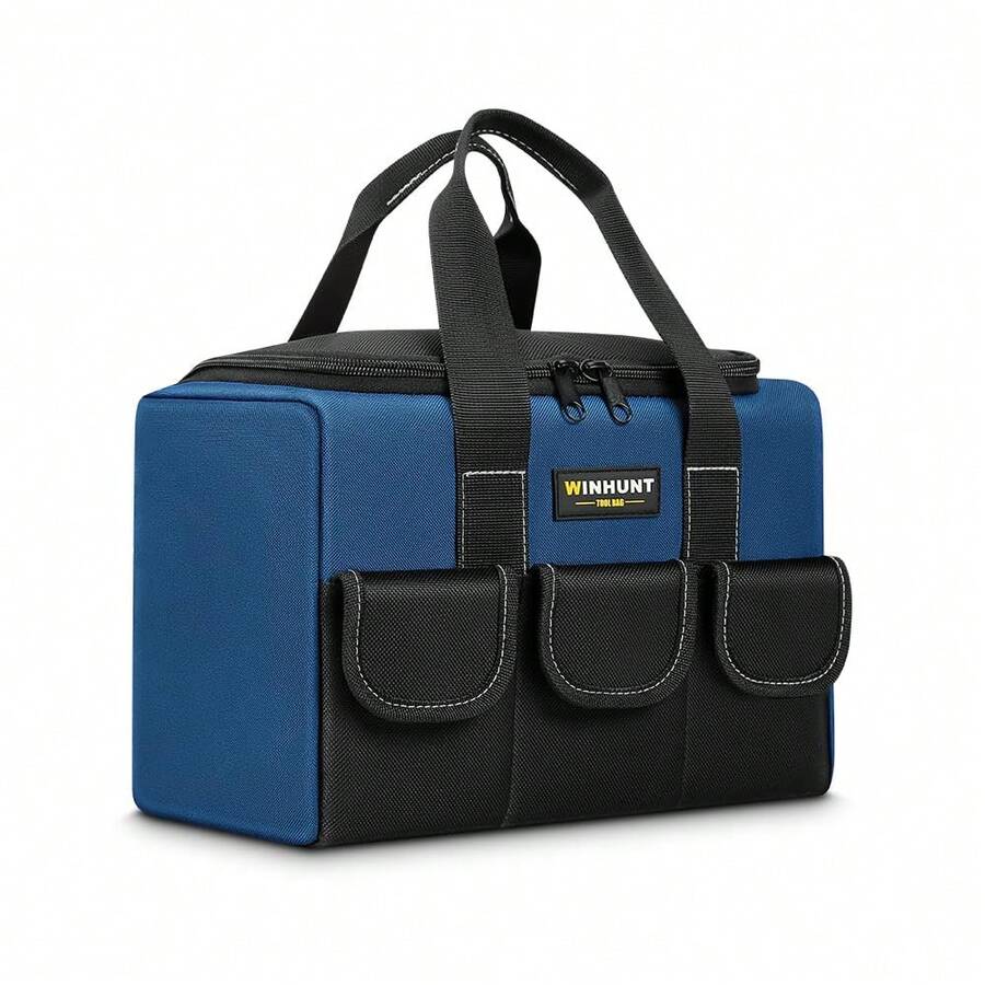 Small Tool Bag, Waterproof Tool Bag Organizer 1680D, Heavy Duty Men's Multi-Pocket Tool Bag For Electricians, Blue - 藍色 - 查看 1