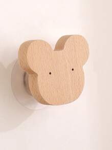 1pc Cute Wooden Cabinet Door Handles - Polished Finish, Star & Moon Design For Youngsters' Room Wardrobe And Drawer Pulls, Wooden Star Moon Kitten Animal Design Cabinet Handles, Suitable For Children's Room Cute Dresser Closet Cabinet Drawer Handle Baby Home Creative Drawer Handles Pulls