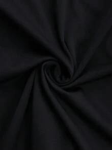 大码女式时尚简约优雅修身黑色针织露背 A 字裙