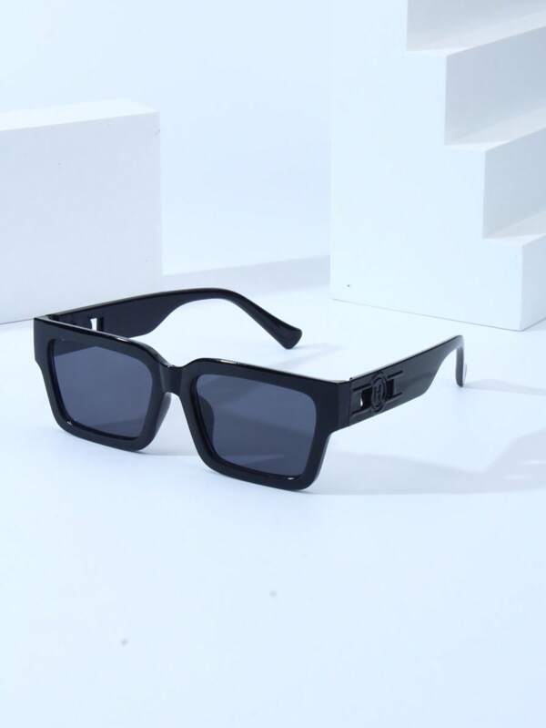 1 Pair Square Shape Fashionable Unisex Lightweight Sunglasses With Color Lenses, Anti-Glare, Suitable For Outdoor Activities Like Cycling, Running, Sports