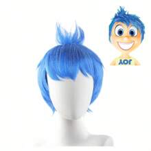 1pc  Brain Agent Wig Head Cover Animation Role-Playing Wig Flower Hairpin Party Costume Wig Halloween Wear Woven Wig Braid Cartoon Character Wig Comic Wig Thanksgiving Birthday Gift Christmas