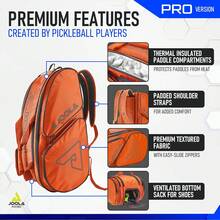 Tour Elite Pro - Bolsa de pickleball - Mochila y bolsa de lona para paletas y accesorios de pickleball - Bolsillos con aislamiento térmico para 4  palas - Incluye gancho para valla