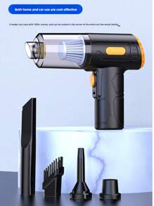 A Versatile, Rechargeable Handheld Cordless Vacuum Cleaner With Both Blow And Vacuum Functions, 18650 Lithium Battery, USB Charging, Easy To Clean Filter, And Accessory Kit For Car, Home And Computer Cleaning,1200mAh